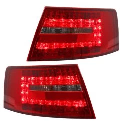 LED Rückleuchten Für Audi A6 C6 4F Limo Bj. 04-08 Rot/Chrom 7-PIN