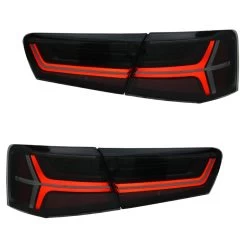 LED Lightbar Rückleuchten Für Audi A6 4G C7 Limo Bj. 2011-2014 Schwarz Mit Dynamischem Blinker
