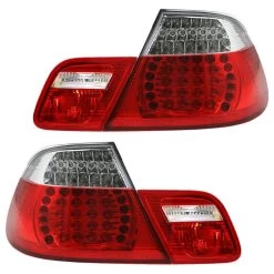 LED Rückleuchten Für BMW E46 Cabrio Bj. 00-03 Rot/Chrom