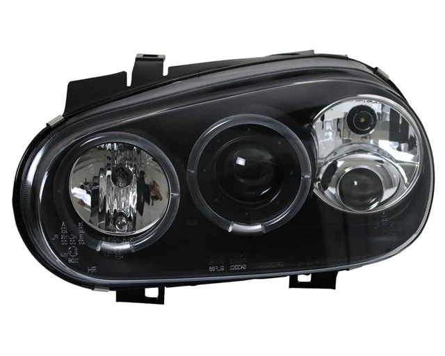 Scheinwerfer Angel Eyes Für VW Golf 4 Bj. 97-03 Schwarz 5 Scheinwerfer Angel Eyes Für VW Golf 4 Bj. 97-03 Schwarz – Bild 3