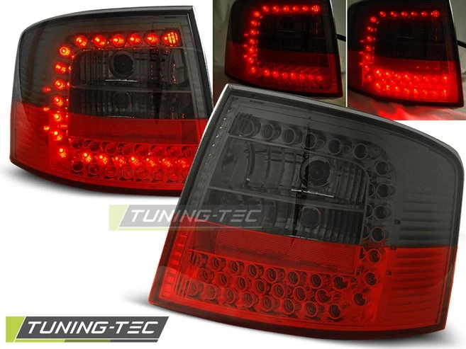 LED Rückleuchten Für Audi A6 C5 4B Avant Bj. 97-04 Rot/Smoke 4 LED Rückleuchten Für Audi A6 C5 4B Avant Bj. 97-04 Rot/Smoke – Bild 2