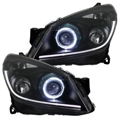 Scheinwerfer CCFL Angel Eyes Für Opel Astra H Bj. 04-09 Schwarz