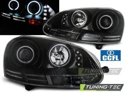 Scheinwerfer CCFL Angel Eyes Für VW Golf 5 Jetta 5 Bj. 03-10 Schwarz -Scheinwerfer 4129 0 1280x1280