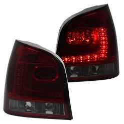 LED Rückleuchten Klarglas Für VW Polo 9N Bj. 01-05 Rot/Smoke