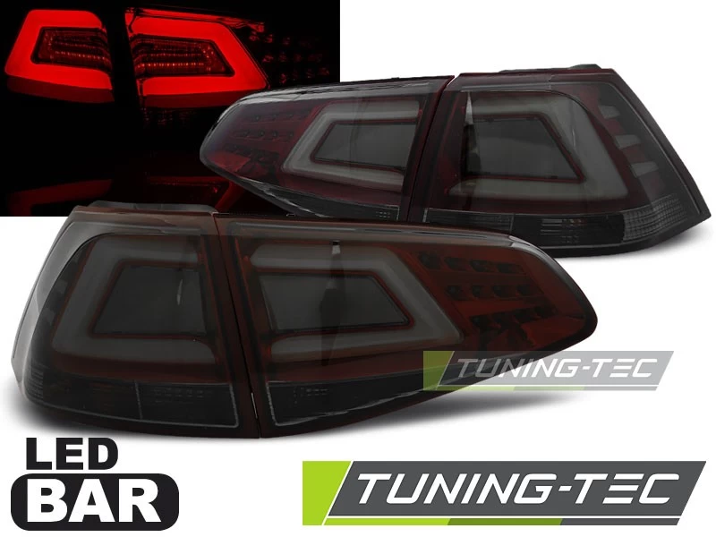 LED Lightbar Rückleuchten Für VW Golf 7 (VII) Bj. 12-17 Rot/Smoke 4 LED Lightbar Rückleuchten Für VW Golf 7 (VII) Bj. 12-17 Rot/Smoke – Bild 2