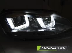 Scheinwerfer DRL LED Tagfahrlicht Für VW Golf 7 Bj. 12-16 Schwarz Chrom Mit LED Blinker -Scheinwerfer 5028 1 1280x1280
