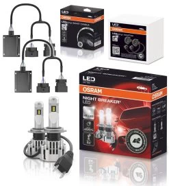 OSRAM Night Breaker H7 LED Nachrüstlampen + CanBus Adapter Für Seat Alhambra 2