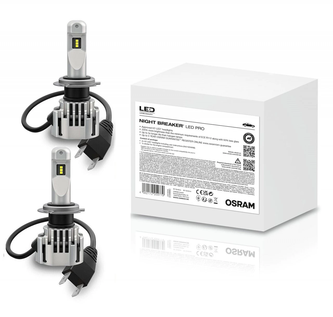 OSRAM Night Breaker H7 LED Nachrüstlampen + Adapter Für 3er BMW F30 F31 F80 15- 4 OSRAM Night Breaker H7 LED Nachrüstlampen + Adapter Für 3er BMW F30 F31 F80 15- – Bild 2