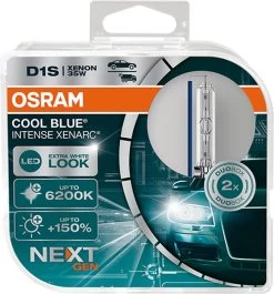 OSRAM D1S 35W 66140CBN XENARC COOL BLUE INTENSE NextGen. +150% DUO BOX