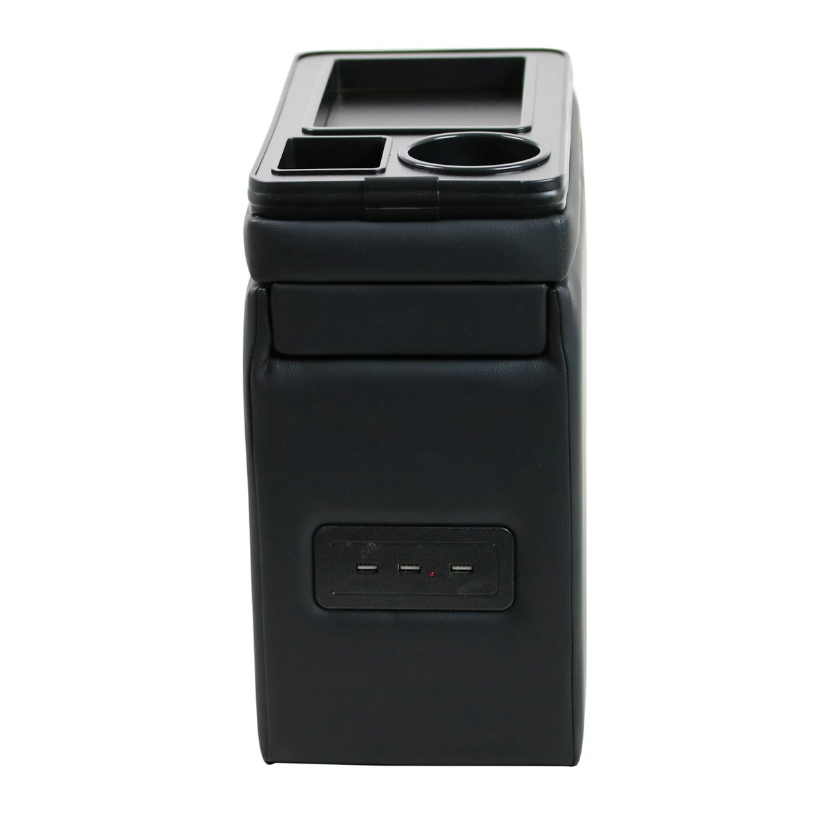 Black Edition USB Mittelkonsole Staufach Für Citroen Jumper II Mit LED Schwarz Glänzend 7 Black Edition USB Mittelkonsole Staufach Für Citroen Jumper II Mit LED Schwarz Glänzend – Bild 5