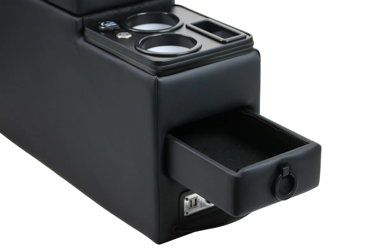 Black Edition USB Mittelkonsole Staufach Für Citroen Spacetourer Mit LED Schwarz Glänzend 9 Black Edition USB Mittelkonsole Staufach Für Citroen Spacetourer Mit LED Schwarz Glänzend – Bild 7