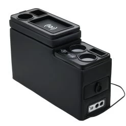 Black Edition USB Mittelkonsole Staufach Für Mercedes Vito W639 LED RGB Beleuchtung + Induktion