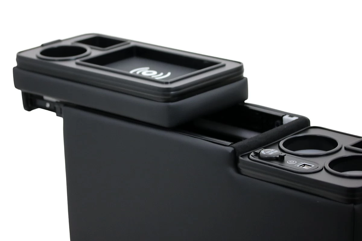 Black Edition USB Mittelkonsole Staufach Für Toyota Proace Verso LED RGB Beleuchtung + Induktion 7 Black Edition USB Mittelkonsole Staufach Für Toyota Proace Verso LED RGB Beleuchtung + Induktion – Bild 5