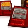 LED Rückleuchten Für Audi A6 C5 4B Avant Bj. 97-04 Rot/Chrom Mit LED Blinker