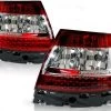 LED Rückleuchten Für Audi A4 B5 Limo Bj. 94-00 Rot/Chrom