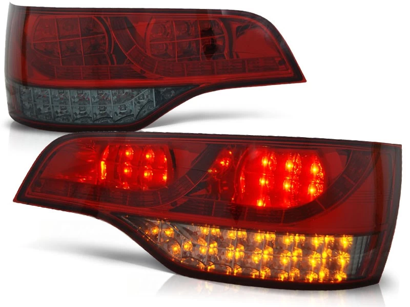 LED Rückleuchten Für Audi Q7 4L Bj. 05-09 Rot/Smoke 4 LED Rückleuchten Für Audi Q7 4L Bj. 05-09 Rot/Smoke – Bild 2