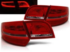LED Lightbar Rückleuchten Für Audi A3 8P Sportback Bj. 04-08 Rot/Chrom