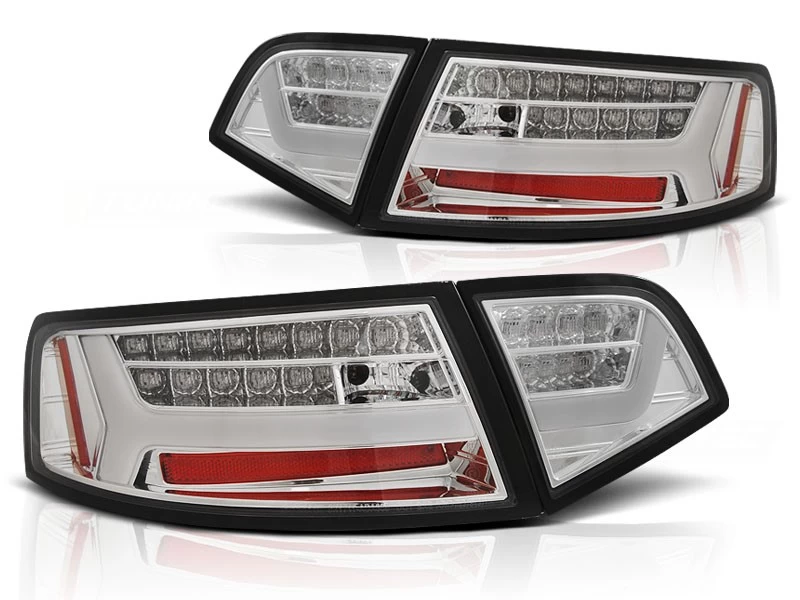 LED Lightbar Rückleuchten Für Audi A6 C6 4F Limo Bj. 08-11 Chrom 5 LED Lightbar Rückleuchten Für Audi A6 C6 4F Limo Bj. 08-11 Chrom – Bild 3