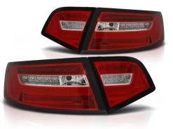 LED Lightbar Rückleuchten Für Audi A6 C6 4F Limo Bj. 08-11 Rot/Chrom -Scheinwerfer LDAUF2 W 1280x1280