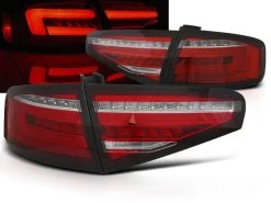 Voll LED Lightbar Rückleuchten Für Audi A4 B8 (8K) Bj. 11-15 Rot/Chrom Für LED