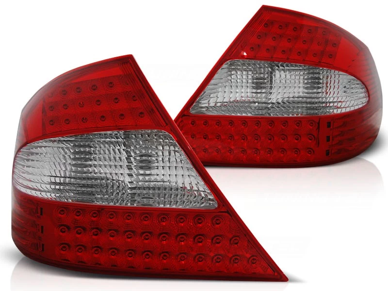 LED Rückleuchten Für Mercedes CLK W209 Bj. 03-10 Rot/Chrom 4 LED Rückleuchten Für Mercedes CLK W209 Bj. 03-10 Rot/Chrom – Bild 2