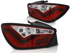 LED Lightbar Rückleuchten Für Seat Ibiza 6J 3-Türer Bj. 08-15 Rot/Chrom -Scheinwerfer LDSE21 W 1280x1280