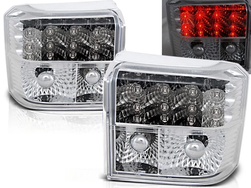LED Rückleuchten Für VW T4 Bus Bj. 90-03 Chrom 3 LED Rückleuchten Für VW T4 Bus Bj. 90-03 Chrom