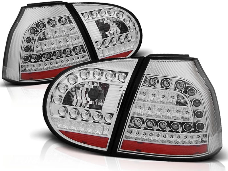 LED Rückleuchten Für VW Golf 5 (V) Limo Bj. 03-09 Chrom 4 LED Rückleuchten Für VW Golf 5 (V) Limo Bj. 03-09 Chrom – Bild 2