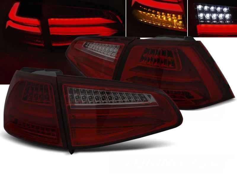 Voll LED Lightbar Rückleuchten Für VW Golf 7 (VII) Bj. 12-17 Rot/Smoke 3 Voll LED Lightbar Rückleuchten Für VW Golf 7 (VII) Bj. 12-17 Rot/Smoke