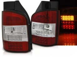 LED Rückleuchten Für VW T5 Bj. 03-09 Rot/Chrom (Flügeltüren)