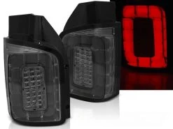 Voll LED Lightbar Rückleuchten Für VW T6 Bj. 15-19 Smoke (Flügeltüren / Halogen)