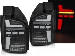 Voll LED Lightbar Rückleuchten Für VW T6.1 Bj. 19- Schwarz (Heckklappe / Halogen)