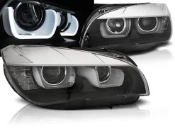 Xenon Scheinwerfer DRL LED Tagfahrlicht Für BMW X1 E84 Facelift Bj. 12-14 Schwarz