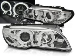Scheinwerfer CCFL Angel Eyes Für BMW 3er E46 Coupe Cabrio Bj. 03-06 Chrom
