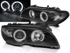 Scheinwerfer CCFL Angel Eyes Für BMW 3er E46 Coupe Cabrio Bj. 03-06 Schwarz