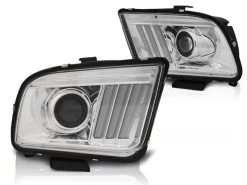 Scheinwerfer LED Tagfahrlicht Optik Für Ford Mustang IV Bj. 04-09 Chrom LTI -Scheinwerfer LPFO74 W 1280x1280
