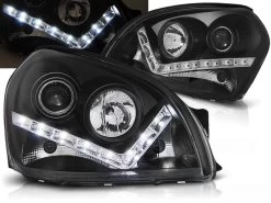 Scheinwerfer LED Tagfahrlicht Optik Für Hyundai Tucson Bj. 04-10 Schwarz