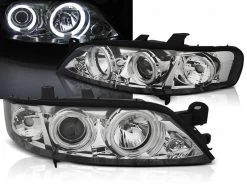 Scheinwerfer CCFL Angel Eyes Für Opel Vectra B Facelift Bj. 99-02 Chrom