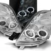 Scheinwerfer Angel Eyes Für Toyota Yaris Bj. 05-09 Chrom -Scheinwerfer LPTO03 WL 1280x1280