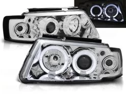 Scheinwerfer Angel Eyes Für VW Passat 3B Bj. 96-00 Chrom