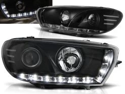 Scheinwerfer LED Tagfahrlicht Optik Für VW Scirocco 3 Bj. 08-14 Schwarz
