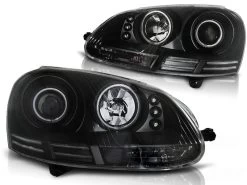 Scheinwerfer CCFL Angel Eyes Für VW Golf 5 Jetta 5 Bj. 03-10 Schwarz -Scheinwerfer LPVWJ1 W 1280x1280