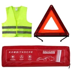 Trio Kombitasche Verbandskasten Verbandstasche Warnweste Warndreieck Rot