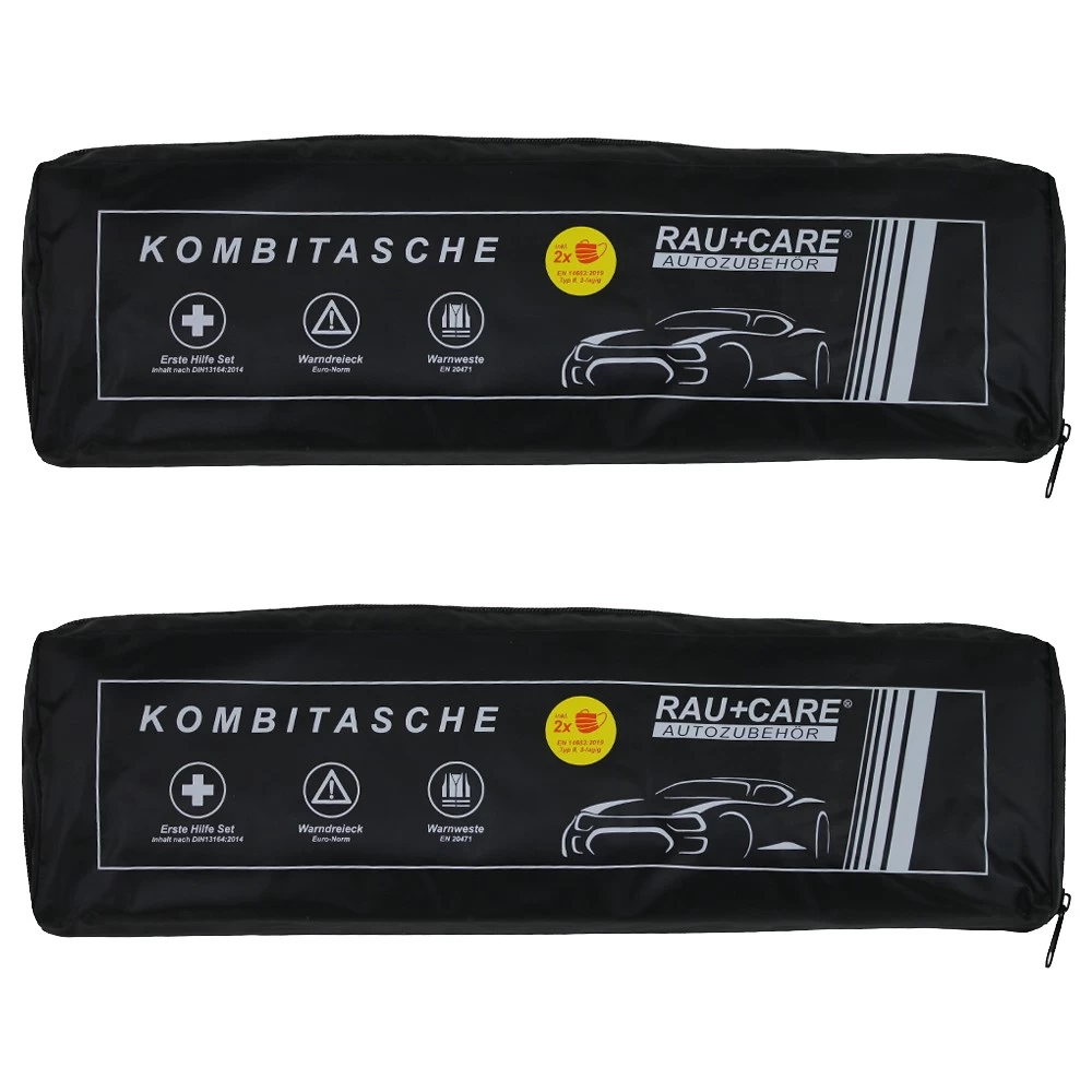 2 X Trio Kombitasche Verbandskasten Warnweste Warndreieck Schutzmasken Schwarz 3 2 X Trio Kombitasche Verbandskasten Warnweste Warndreieck Schutzmasken Schwarz