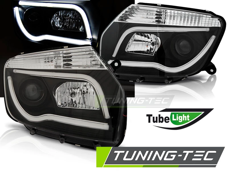 Scheinwerfer LED Tagfahrlicht Optik Für Dacia Duster Bj. 10-14 Schwarz LTI 4 Scheinwerfer LED Tagfahrlicht Optik Für Dacia Duster Bj. 10-14 Schwarz LTI – Bild 2