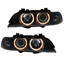 Xenon Scheinwerfer Angel Eyes Für BMW 5er E39 Bj. 95-00 Schwarz