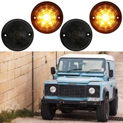 LED Blinker Set Für Land Rover Defender TD4 TD5 Bj. 1990-2016 Schwarz/Smoke