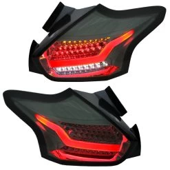 LED Lightbar Rückleuchten Für Ford Focus MK3 Bj. 15-18 Smoke Dynamischer Blinker
