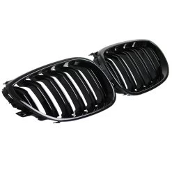 Nieren Kühlergrill Grill Für BMW E60 E61 Bj. 03-10 Schwarz Klavierlack Doppelsteg