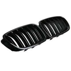 Nieren Kühlergrill 5er Für BMW F10 F11 F18 Bj. 2010- Schwarz Klavierlack Doppelsteg